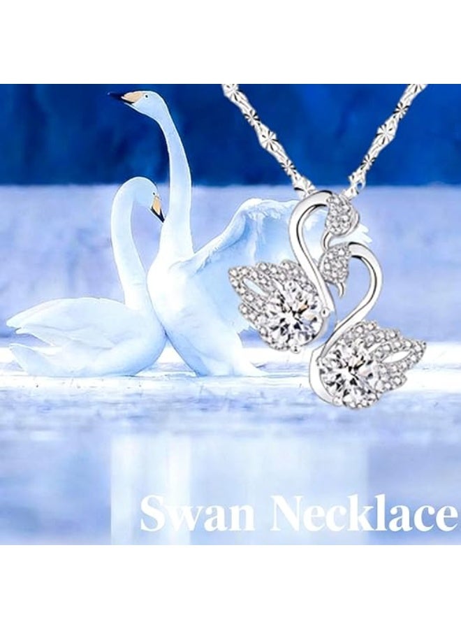 Swan Necklace for Women, Tiny Swan Pendant Necklace, Elegant Swan Jewelry Gift for Best Friend on Christma Valentine’s Day, Fashion Jewelry Birthday Gift for Wife Daughter Sister - Image 3